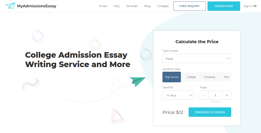 Essay writing service college admission 2019