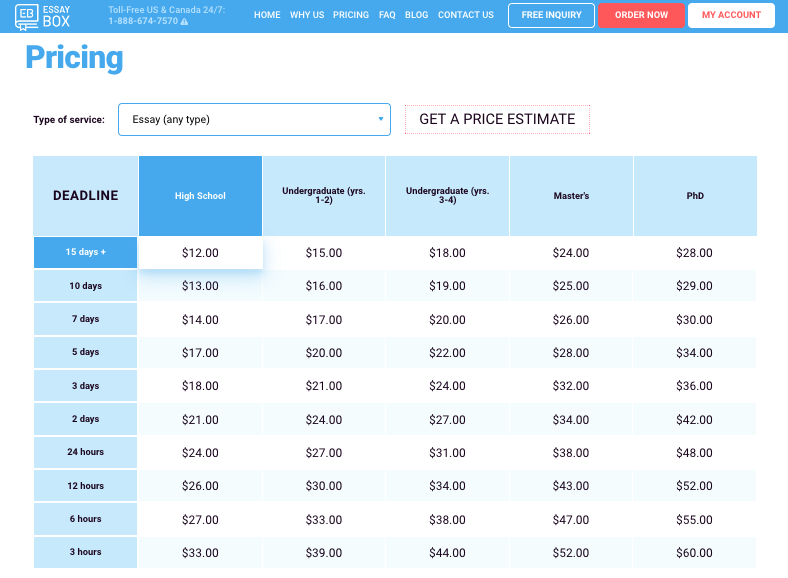 essaybox prices